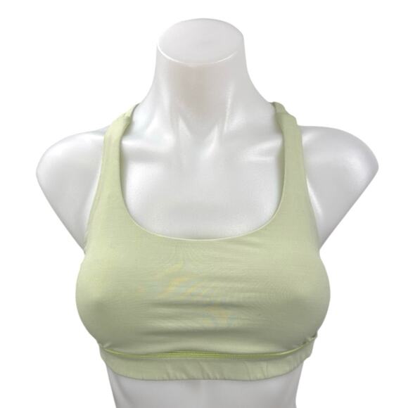 Lululemon Energy Women's Green Sleeveless Strappy Workout Sports Bra Tank Top 6 - Picture 1 of 4